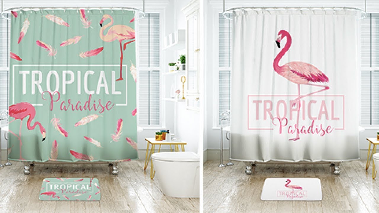 IBANO TROPICAL Flamingo Shower Curtain - Kara