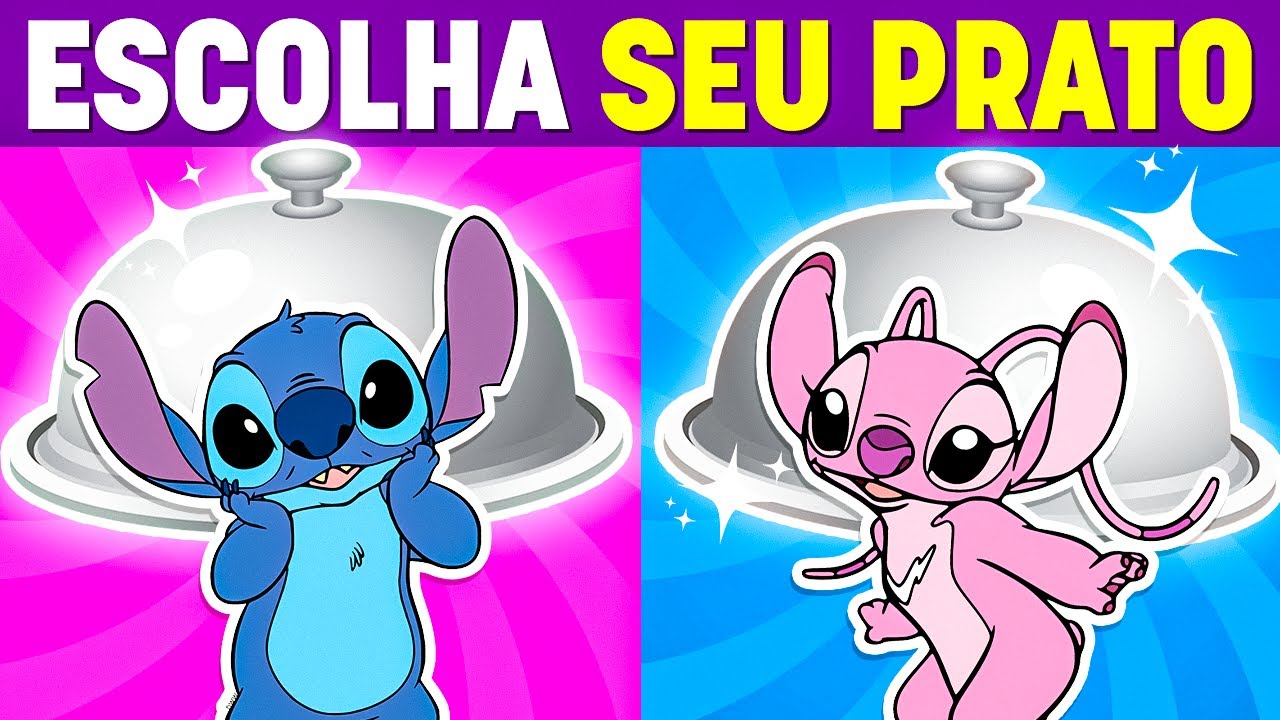 💙🐨 Escolha seu PRATO STITCH 🍔🍽️🍕 Prato BOM Prato RUIM! Jogo dsa Escolhas