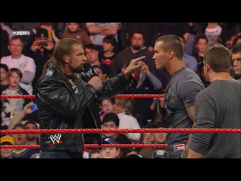 Triple H & Randy Orton Heated Confrontation! Raw 2/3/09 (1/2)