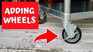 How To Add WHEELS To A Food Prep Table 🌺