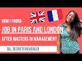 ENGLISH SPEAKING JOB IN FRANCE | HOW I GOT A JOB AFTER MASTERS IN MANAGEMENT | MASTERS IN FRANCE