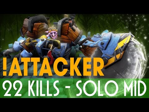 !Attacker Timbersaw Solo Mid with 22 Kills - 8k MMR  Dota 2 Highlights