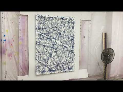 Jeffrey Collins - 12-02-2020 (72X52IN) Acrylic Painting on Rope and Yarn on Painted Wood Chassis