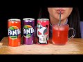 ASMR Fanta Drinking Ice Sounds Sour Watermelon Raspberry Grape No Talking