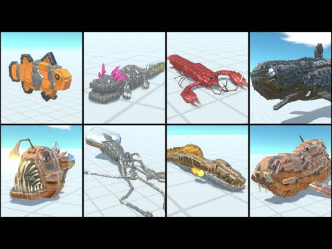 8 Water Creatures vs Aquatics Animal Revolt Battle Simulator