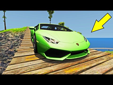 Cars 🚗 vs Suspension Bridge – BeamNG.Drive