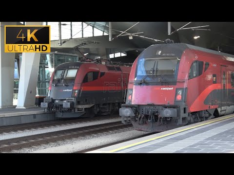 Züge Wien Hauptbahnhof 03.01.2026 - Mittagsverkehr mit Railjets, KISS & Internationalen Zügen
