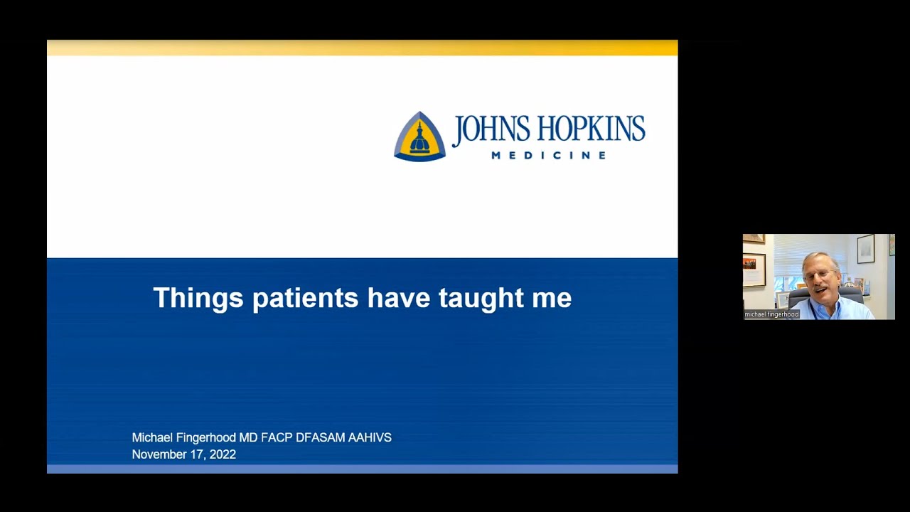 Watch video titled Speaker Series: Michael Fingerhood- Things Patients Have Taught Me on YouTube