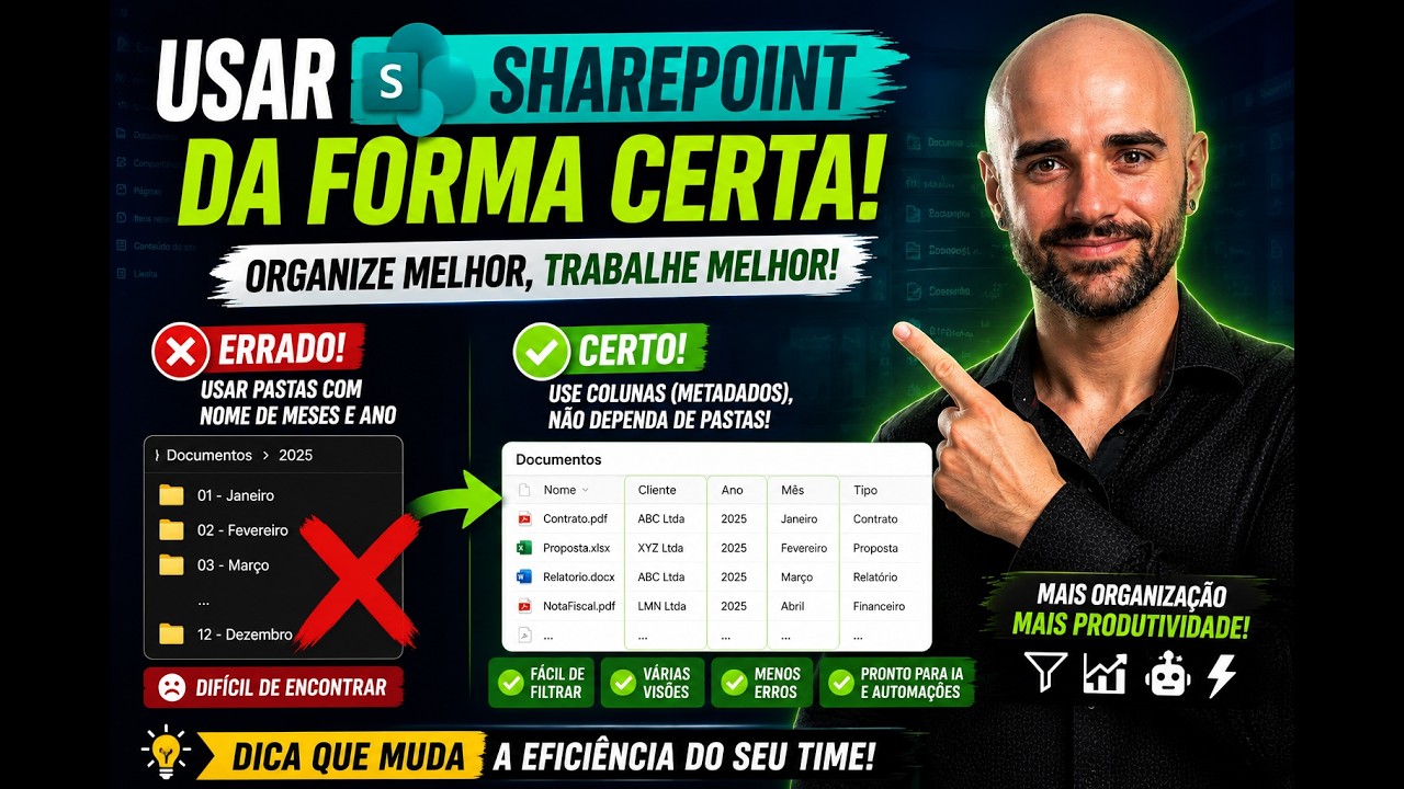 Como usar a biblioteca do SharePoint corretamente com metadados (quase toda empresa erra)