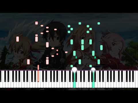 Crossing Field - Sword Art Online - OP 1 ; Piano Arrangement by Ti-Red [Advanced Tutorial]