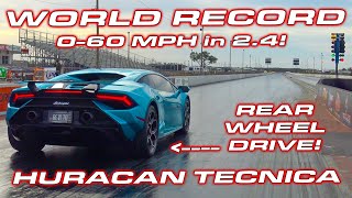 WORLD RECORD * Huracan Tecnica is the QUICKEST stock Lamborghini EVER down the 1/4 Mile