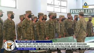 Health at Wellness Check isinagawa bilang bahagi ng selebrasyon ng 125th Philippine Army anniversary
