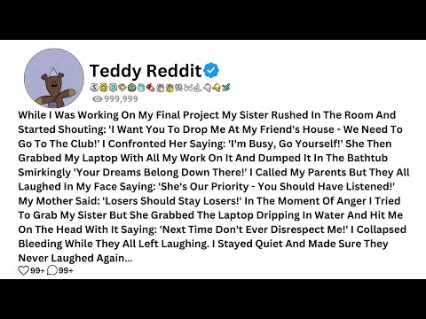 Alors que je travaillais sur mon projet final, ma sœur a fait irruption dans la pièce et s'est mi...