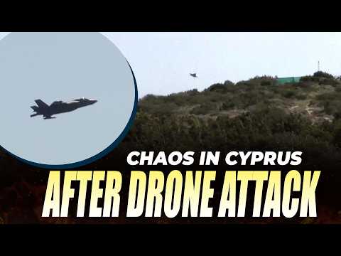 WATCH LIVE: Sirens sound, planes scramble as drones target British base in Cyprus