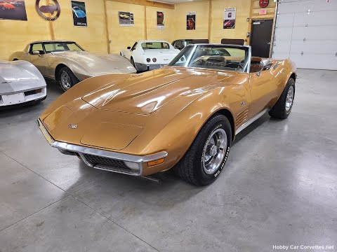 1971 War Bonnet Yellow Corvette Convertible For Sale Video