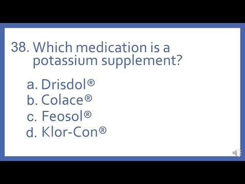 Top 200 Drugs Practice Test Question - Which medication is a potassium supplement?