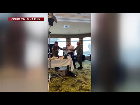 Video shows Israeli hero honoring Miami hero in Surfside