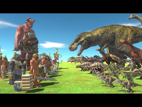 Epic Castle Battle - All Dinosaurs VS Range Team - Animal Revolt Battle Simulator
