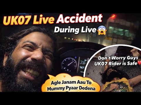 Uk07 Rider Live Accident 😳 @TheUK07Rider Crashed His Car During Instagram Live 😱 Is He Safe ?