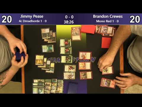 Jimmy Pease (4c Dreadhorde) vs Brandon Crewes (Mono Red) - Friday Night Standard 5/31/19
