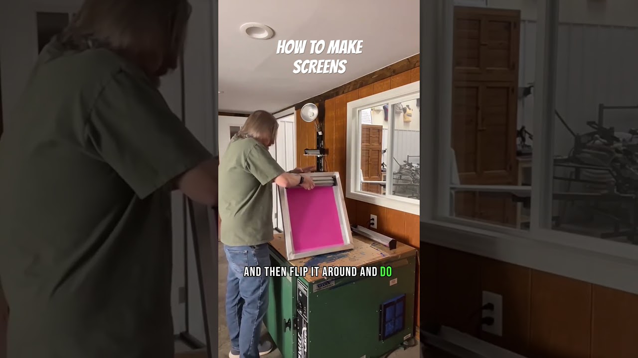 How to make screens for screen printing #customapparel #screenprinter #screenprintshop #printlife