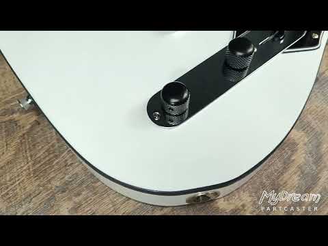 MyDream Partcaster Custom Built - Black & White Thinline Quarter Pound image 11
