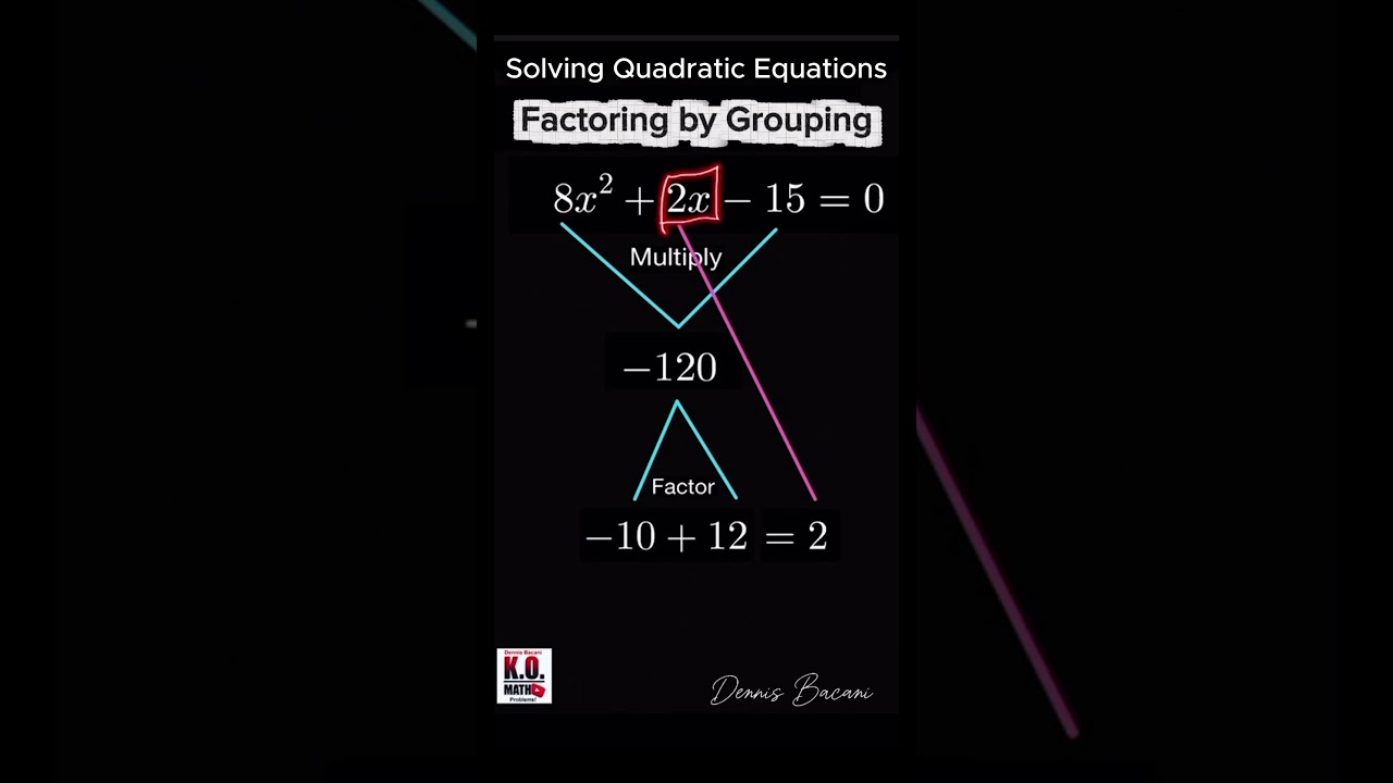 Solve Quadratic Equations via Factoring by Grouping