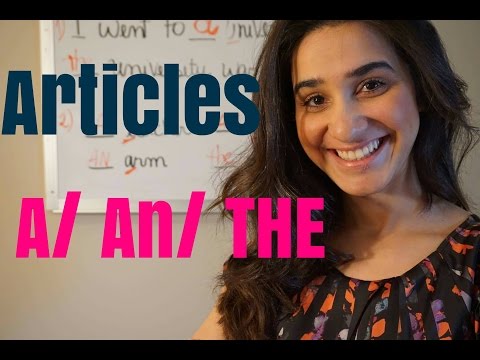 Aula de inglês - Artigos A, AN, THE
