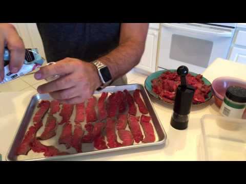 HOMEMADE BEEF JERKY ON THE CAMP CHEF WOODWIND GRILL!...