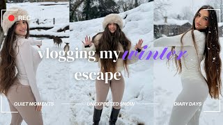 I Ran Away to a Snowy Village | Winter Escape Vlog (Unexpected Friends 🦌)