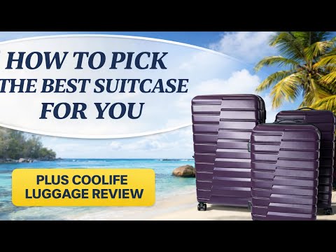 Coolife Expandable Large Checked Luggage Hardside PC+ABS Suitcase with TSA Lock, Lightweight Rolling Carry On with Spinner Wheels(Caribbean Blue, 28in) video review thumbnail