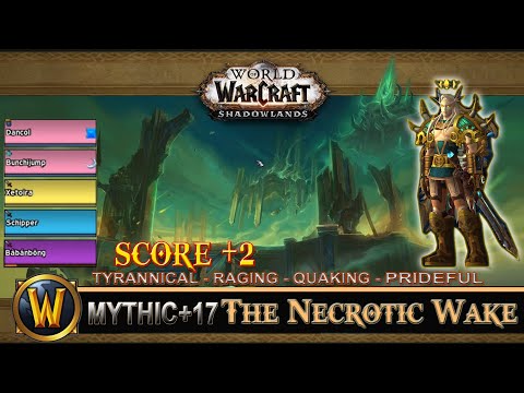 The Necrotic Wake Mythic 17 Tyrannical Raging Quaking Prideful Prot Paladin Shadowlands