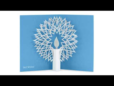 Radiant Candle Holiday Pop-Up Cards - Set of 8