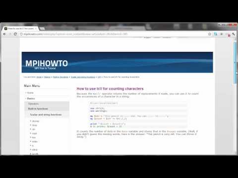 Perl Tutorial - How to use the tr function for counting characters