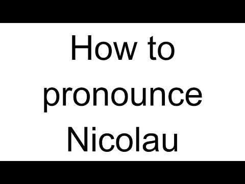 How to Pronounce Nicolau (Portuguese)