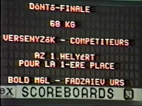 Arsen Fadzaev (USSR) - Buyandelger Bold (MGL) Gold medal match at World Championships 1985. 68 kg.