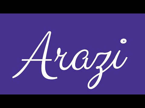 Learn how to Sign the Name Arazi Stylishly in Cursive Writing