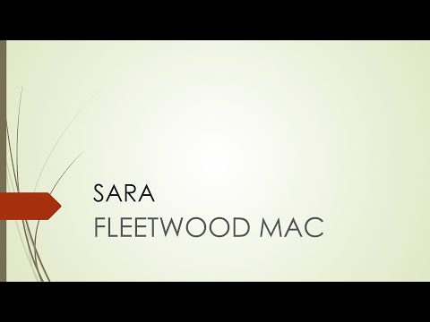 Fleetwood Mac | Sara (Lyrics)