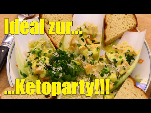 Bratwurst salad with bread low carb keto recipe leftovers in the kitchen