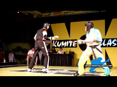Jake Haromszeki v Willie Hicks - Men's Team Sparring Finals Rd 1 - 2014 Kumite Classic