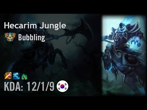 Hecarim Jungle vs Lee Sin - Bubbling - KR Challenger Patch 6.15
