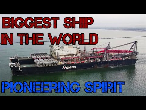 Biggest ship in the World that depart from the port of Rotterdam: Pioneering Spirit