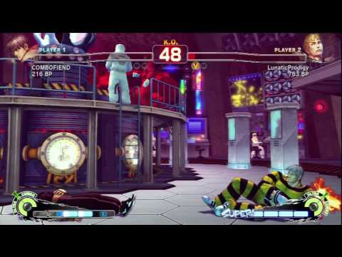 SSFIV Replay Mode Options COMBOFIEND (GUY) vs LunaticProdigy (COD) PSN