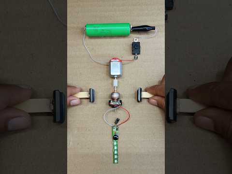 Magnetic Induction LED Test Using Dual DC Motors – DIY Generator Concept