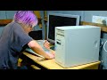 Angry Office Man Destroys Faulty Vintage Computer