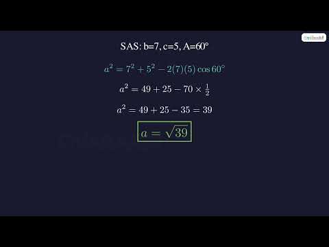 The Cosine Rule: Finding Sides and Angles