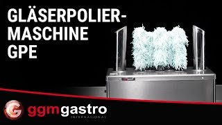 Polisseuse à verres professionnelle - 1,49kW - avec soufflerie d’air chaud & 5 rouleaux rotatifs