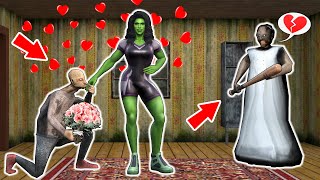 Grandpa loves Hulk-Girl vs Granny vs Angry Hulk - funny horror animation (60 mins of fun #1)