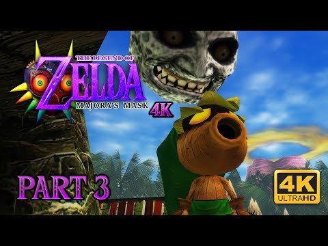 Zelda Majora's Mask 3D 4K 100% Walkthrough - Part 3 (Woodfall & Deku Palace)