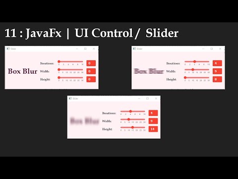 Cour 11 : JavaFx | UI Control /  Slider